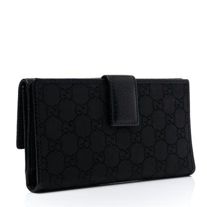 Gucci Calfskin Monogram Continental Flap Wallet Black 2 of 5