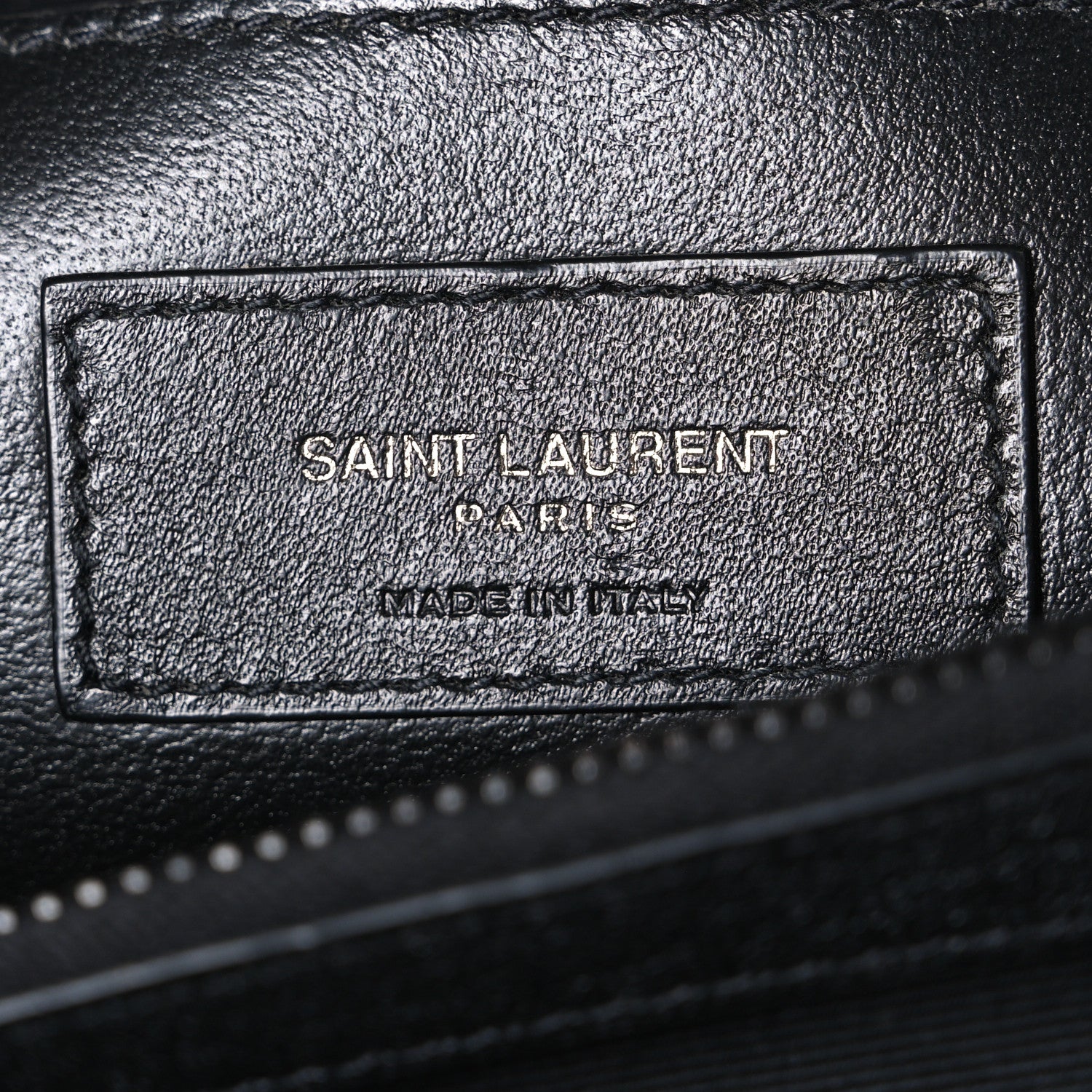 Saint Laurent Sheepskin Matelasse Chevron Monogram Monochrome Medium College Bag Black 6 of 11