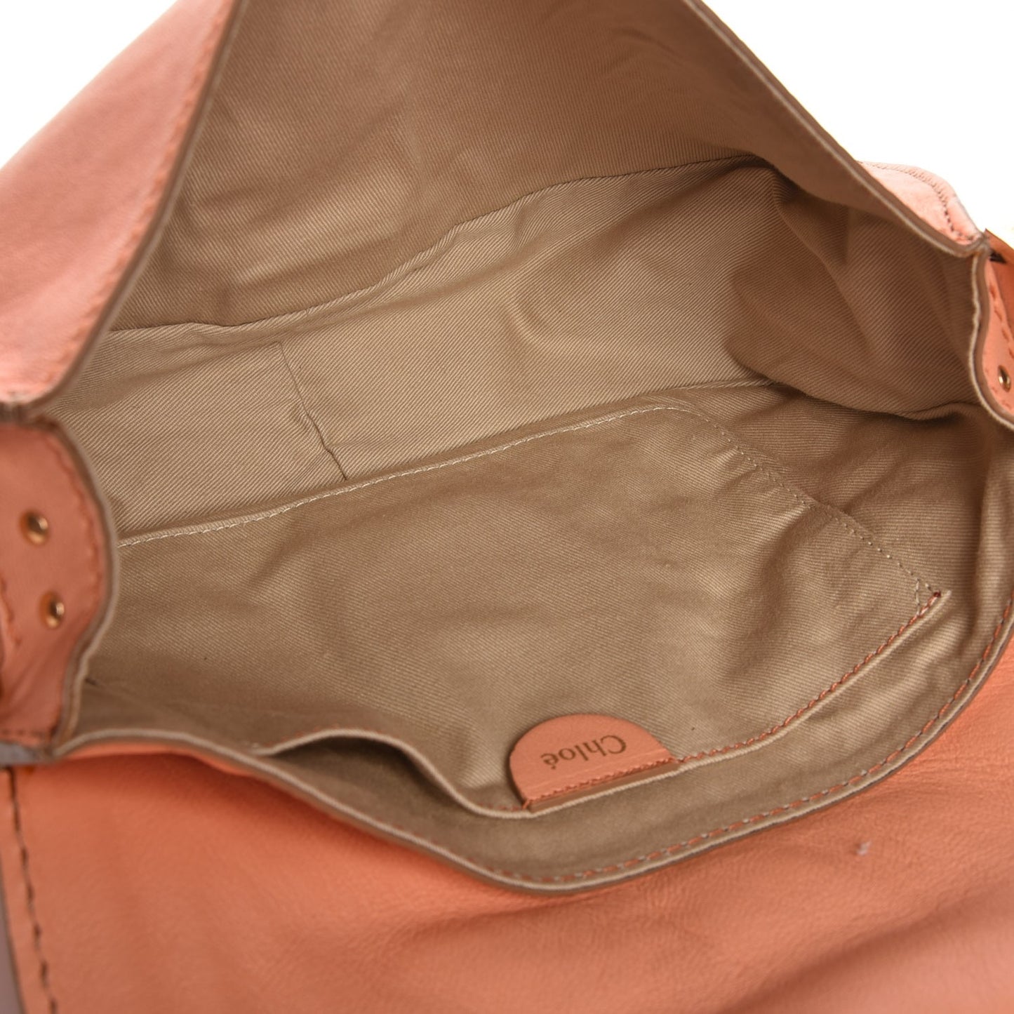 Calfskin Marcie Lock Messenger Peach Pink
