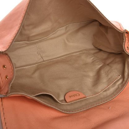 Chloe Calfskin Marcie Lock Messenger Peach Pink 5 of 7