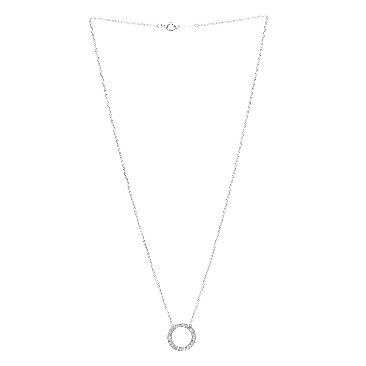 Platinum Diamond Circle of Life Pendant Necklace