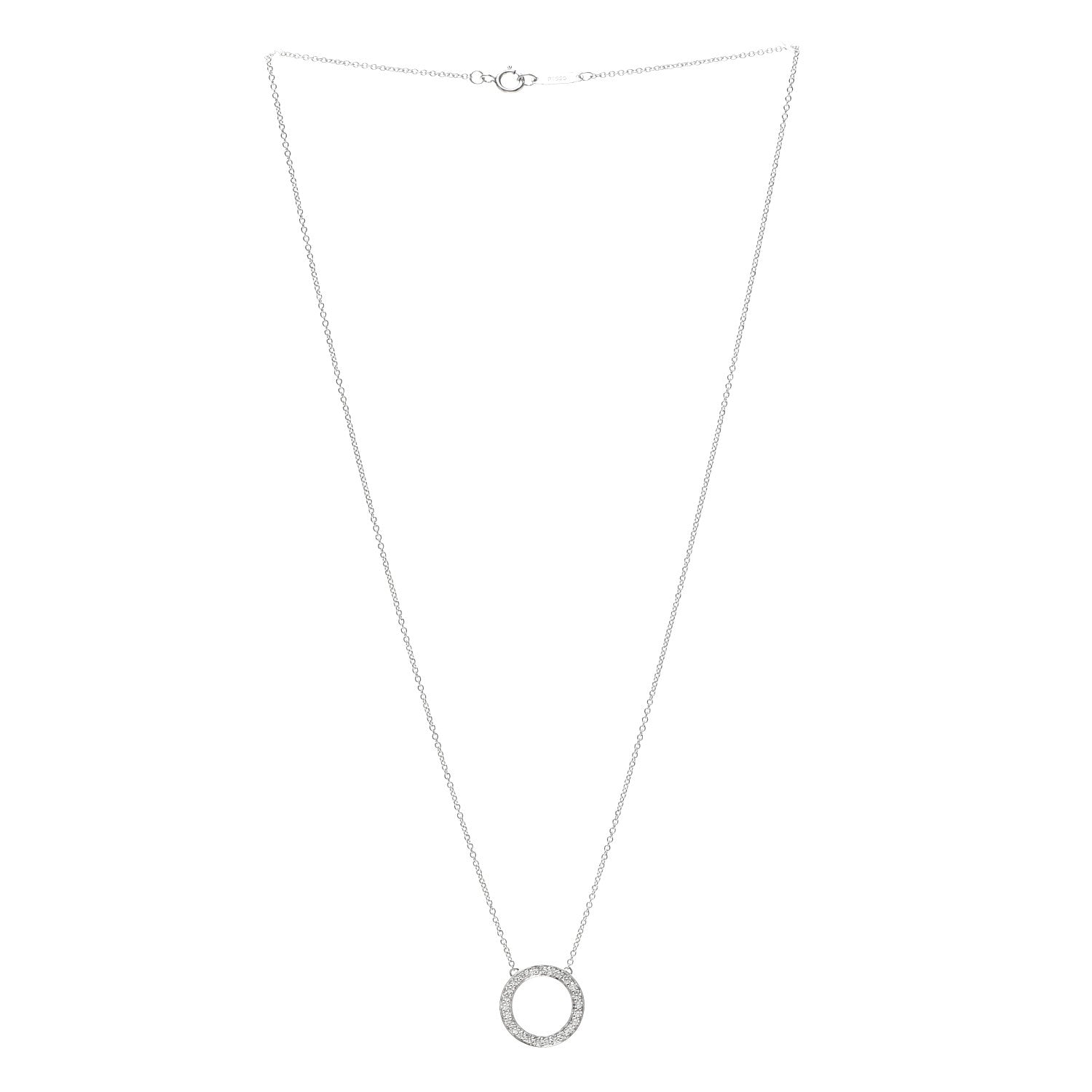 Tiffany Platinum Diamond Circle of Life Pendant Necklace 3 of 5