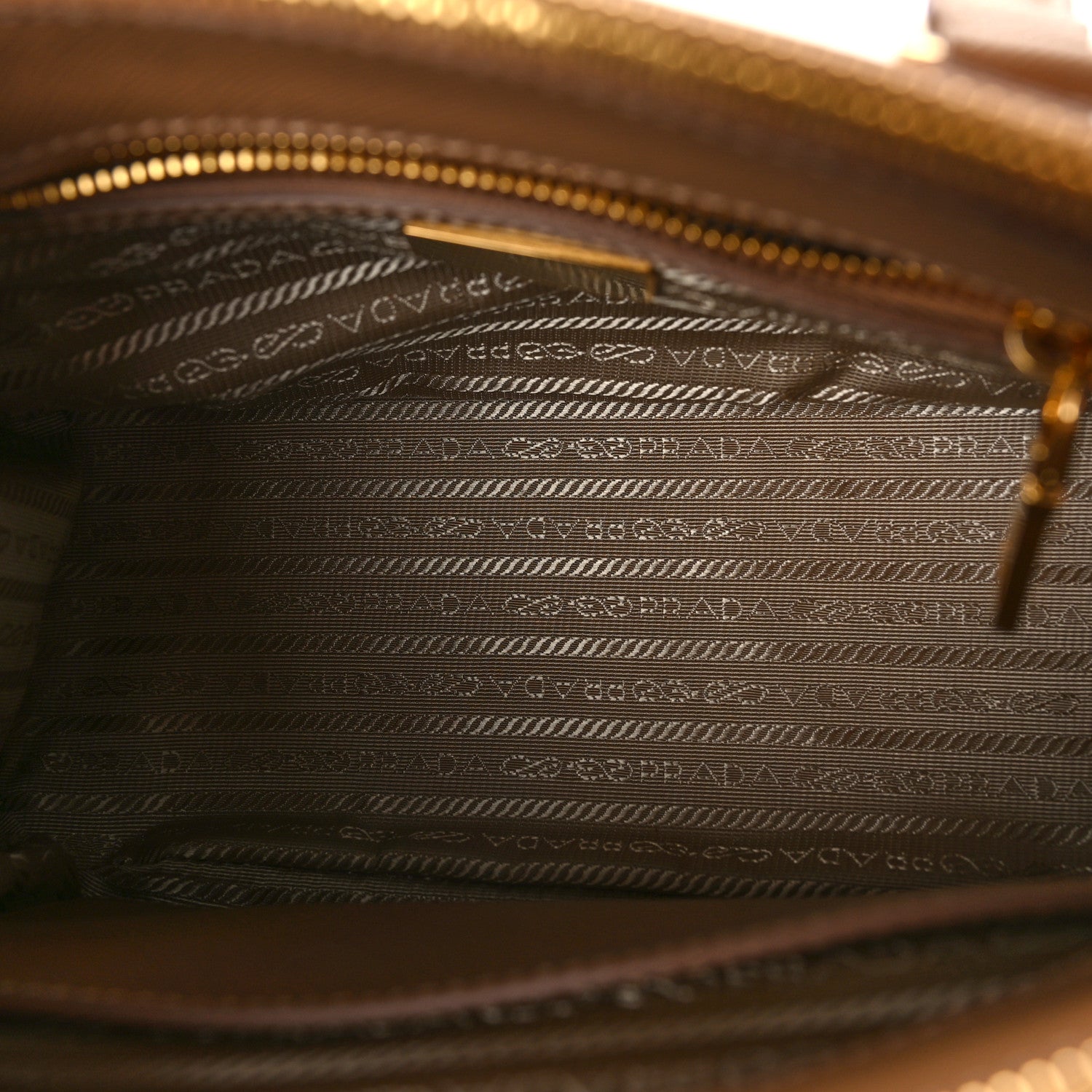 Prada Saffiano Small Galleria Double Zip Tote Caramel 5 of 8