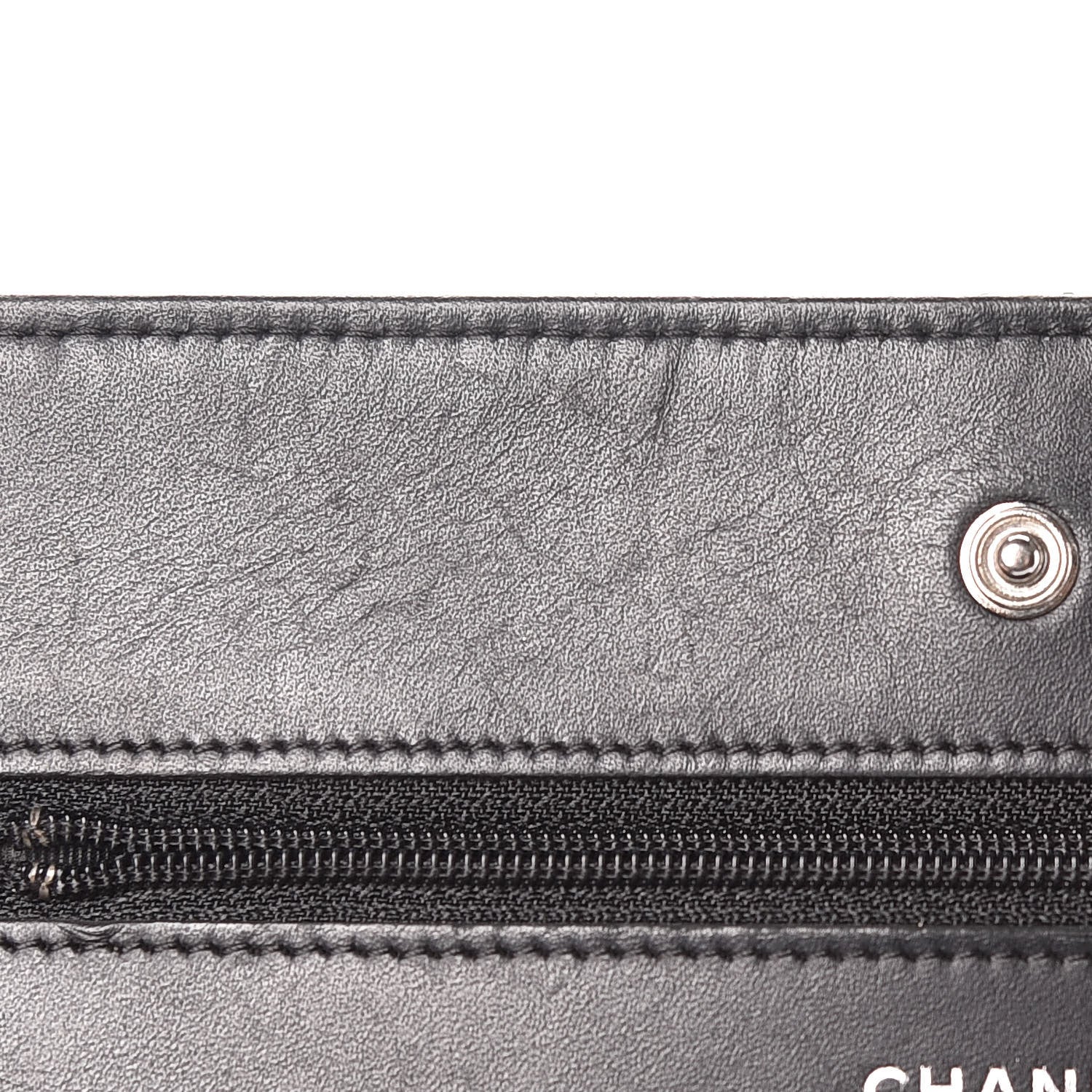 Chanel Patent Quilted Wallet On Chain WOC Black 14 of 14