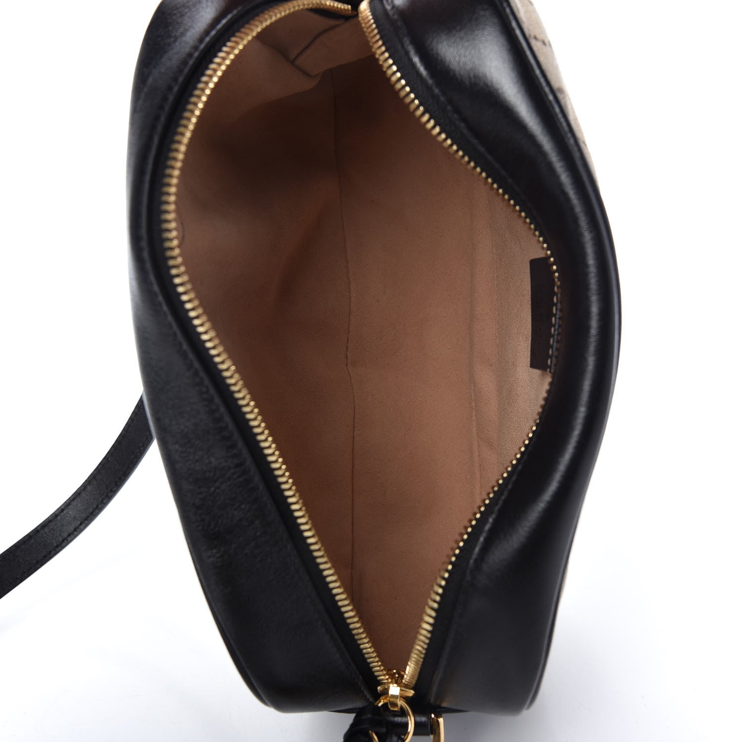 Gucci Monogram Matelasse Diagonal Small GG Marmont Chain Shoulder Bag Beige Black 5 of 10