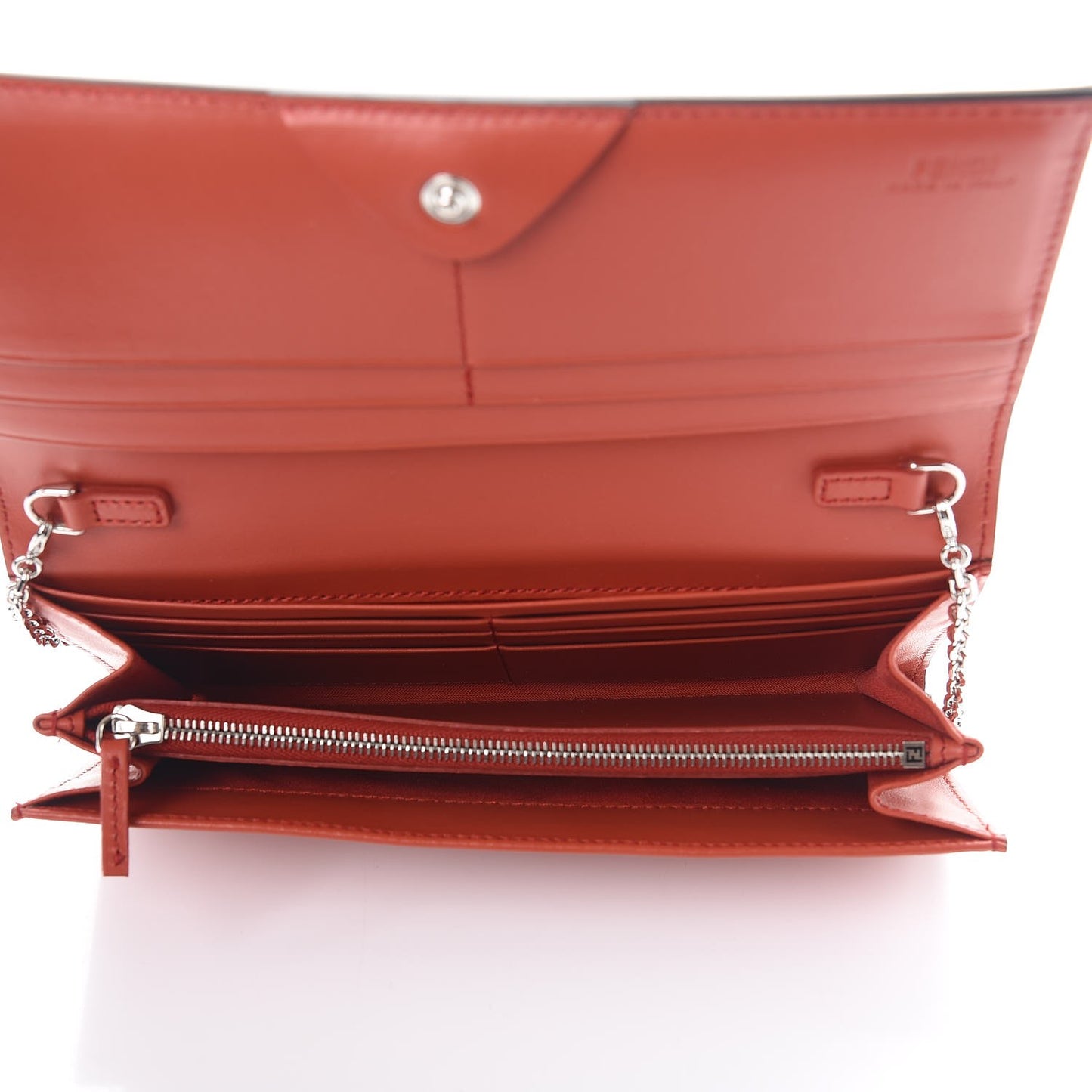 Vitello Century Lucido Hypnoteyes Studded Continental Wallet On Chain Bloody Mary Turchese Pallido Multicolor