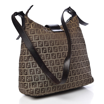 Fendi Zucchino Hobo Dark Brown 3 of 15