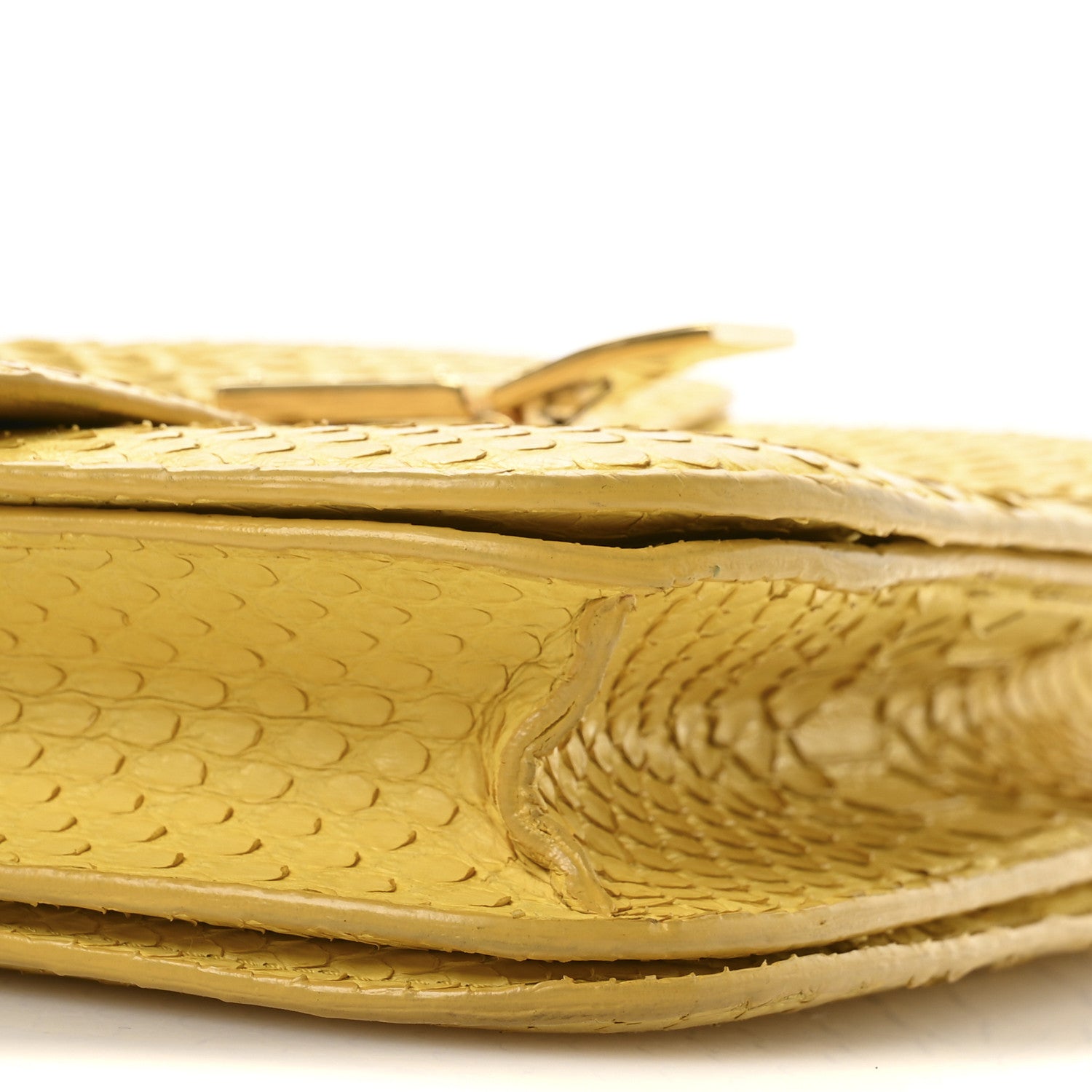 Celine Snakeskin Medium Classic Box Yellow 9 of 13