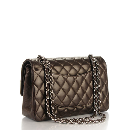 Chanel Lambskin Quilted Medium Double Flap Dark Brown 3 of 8