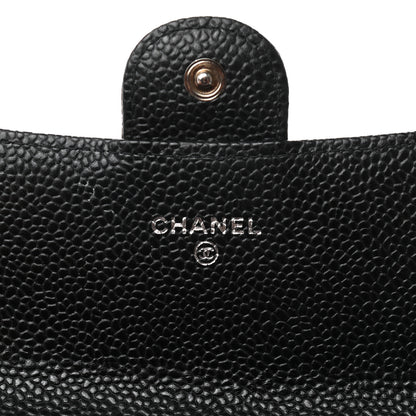Chanel Caviar Quilted Large Gusset Flap Wallet Black 7 of 9