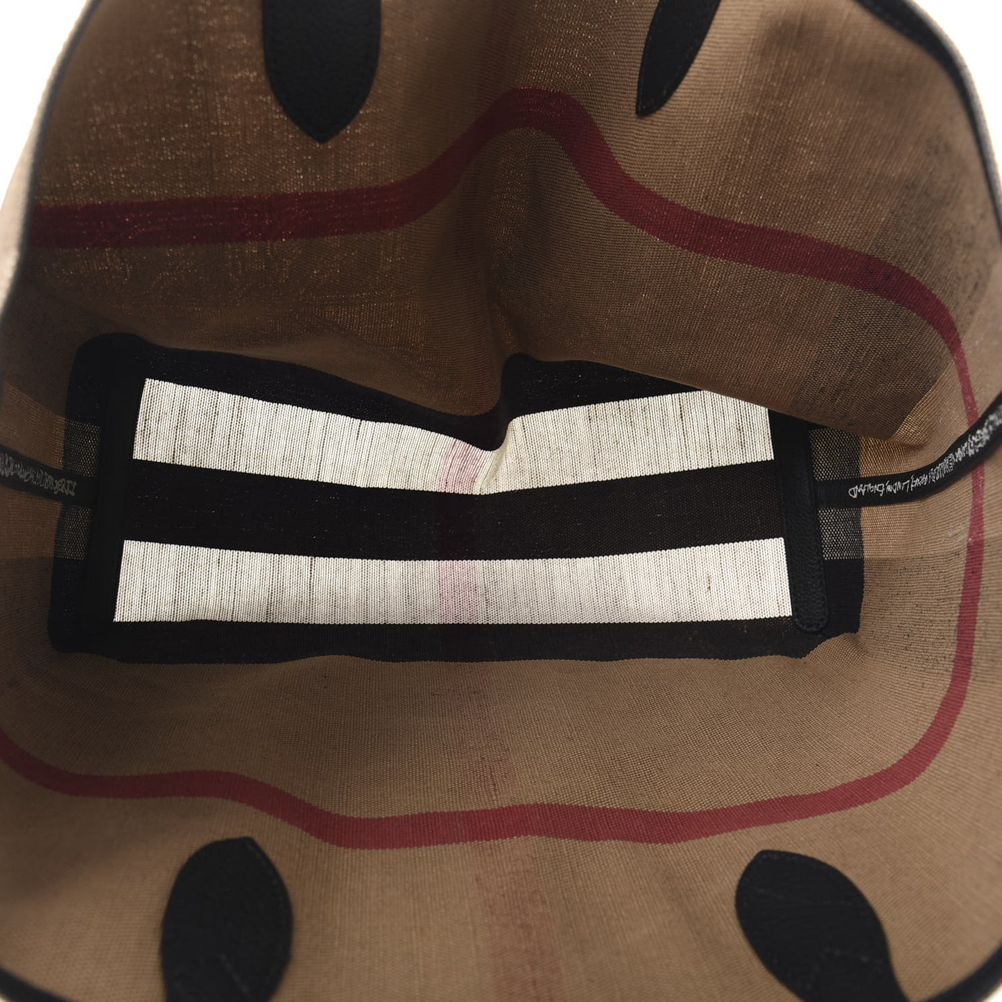 Coated Canvas Mega Check Medium Doodle Tote Black