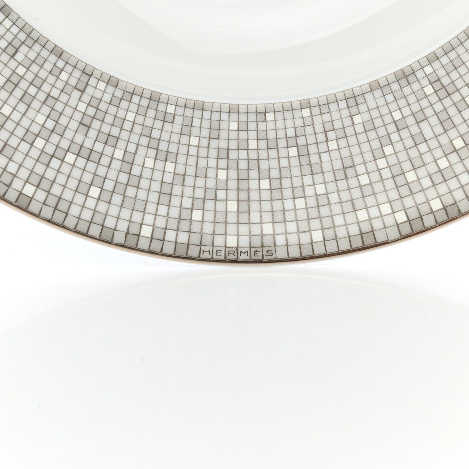 Hermes Porcelain Mosaique Au 24 Platine Soup Bowl Set of 2 7 of 8