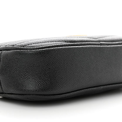 Saint Laurent Grain De Poudre Matelasse Monogram Mini Lou Camera Bag Black 8 of 10