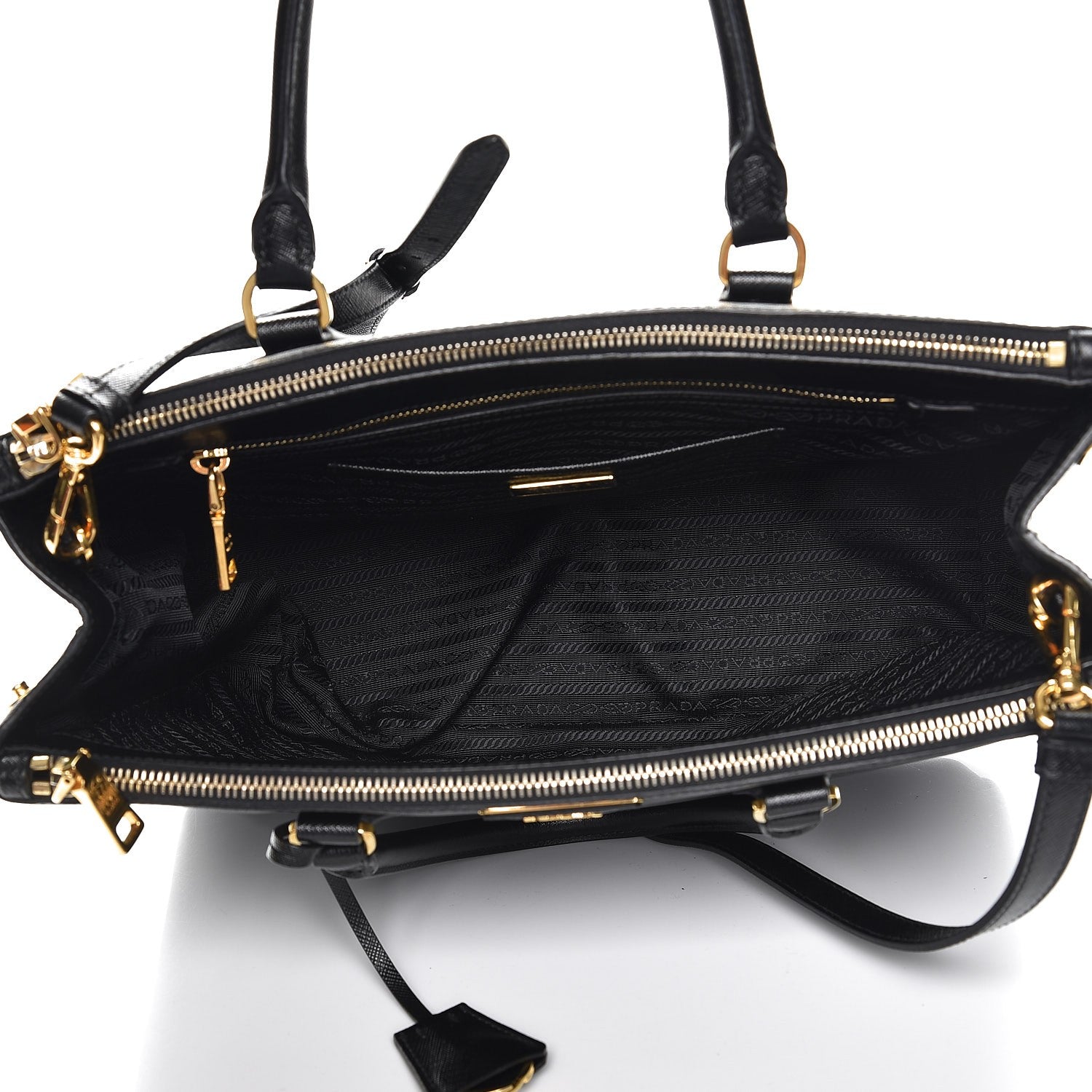 Prada Saffiano Medium Galleria Double Zip Tote Black 6 of 11