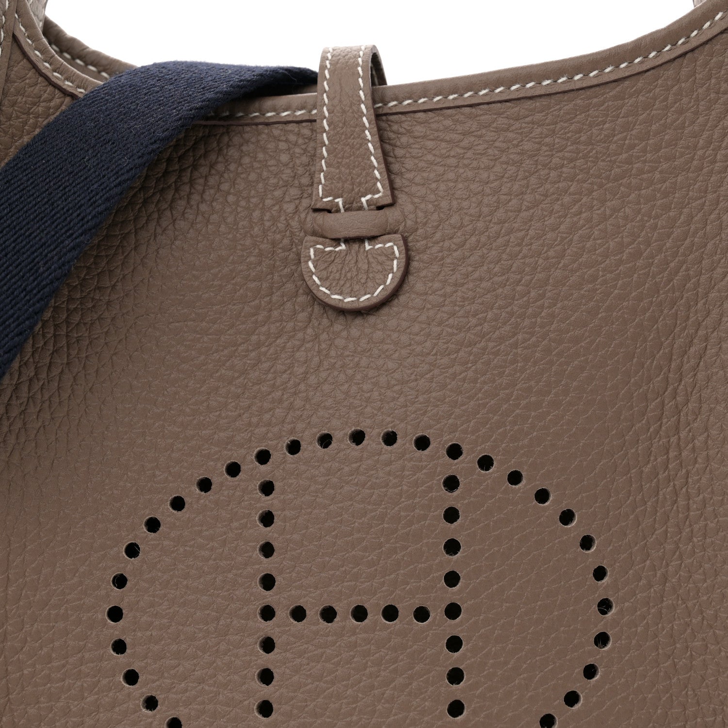 Hermes Taurillon Clemence Amazone Evelyne TPM Etoupe Bleu Indigo 8 of 11