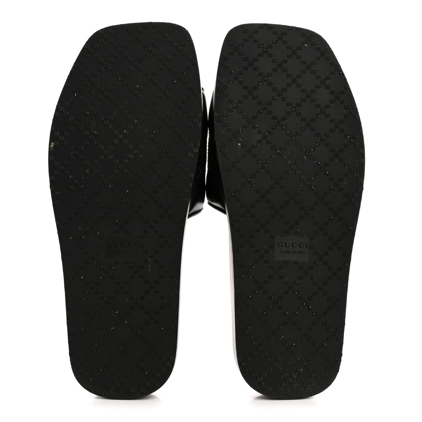 Nappa GG Matelasse Flat Slide Sandals 37.5 Black