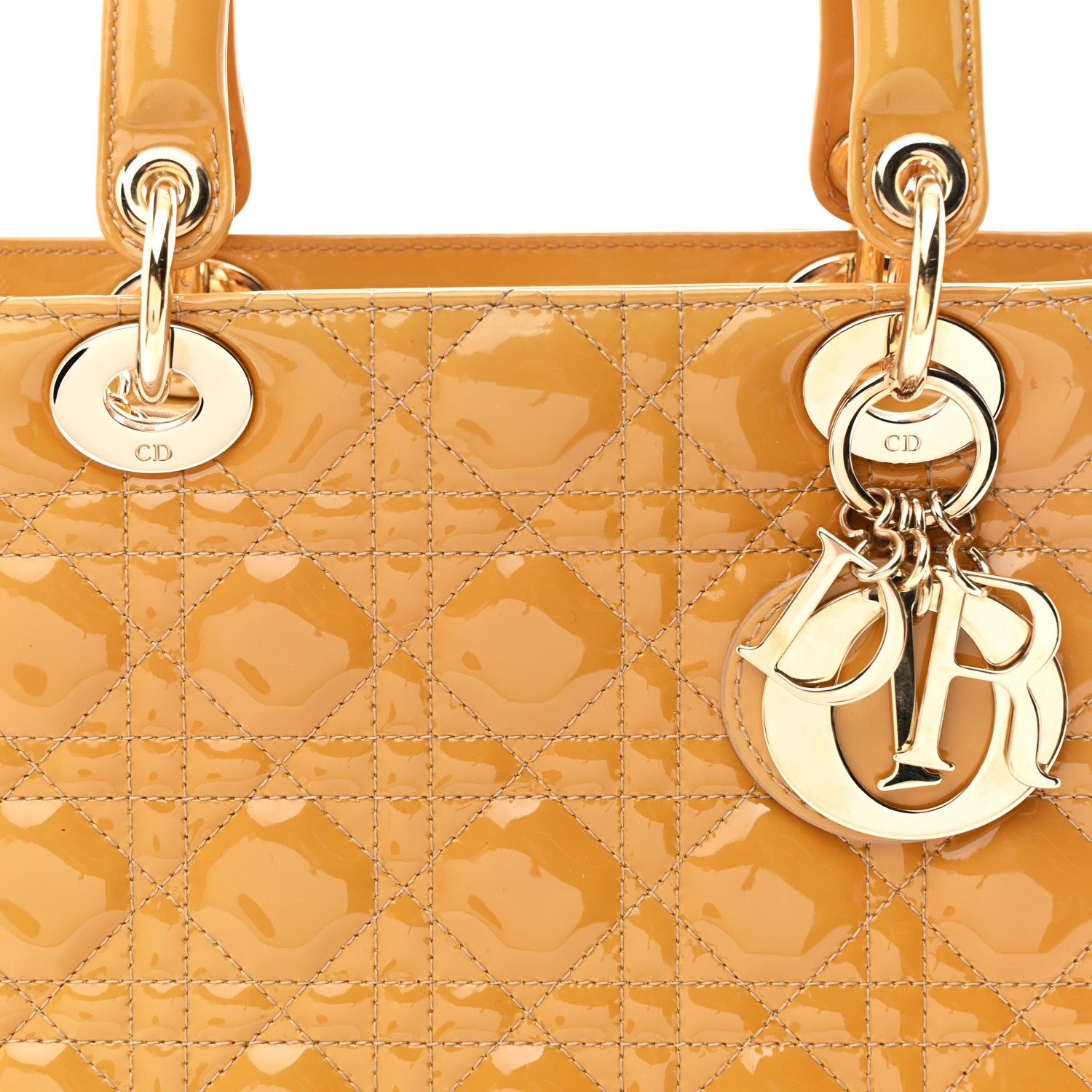 Christian Dior Patent Cannage Medium Lady Dior Dark Beige 8 of 12