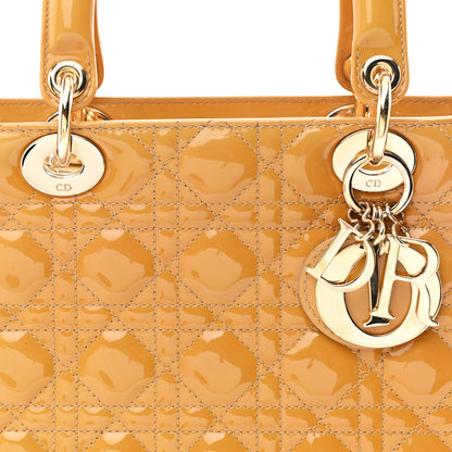 Christian Dior Patent Cannage Medium Lady Dior Dark Beige 8 of 12
