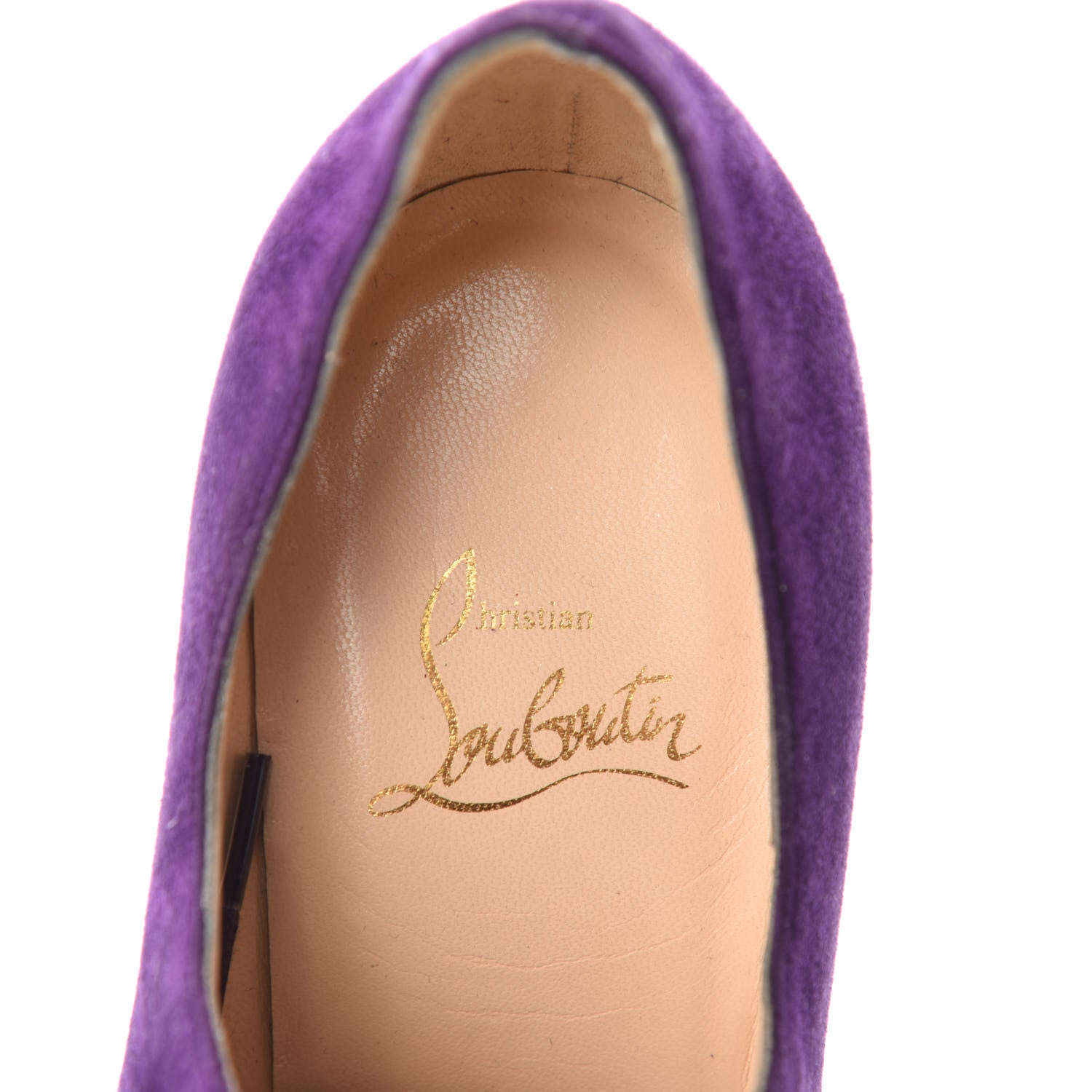 Christian Louboutin Veau Velours Lace Up Ankle Booties 39 Purple 7 of 7