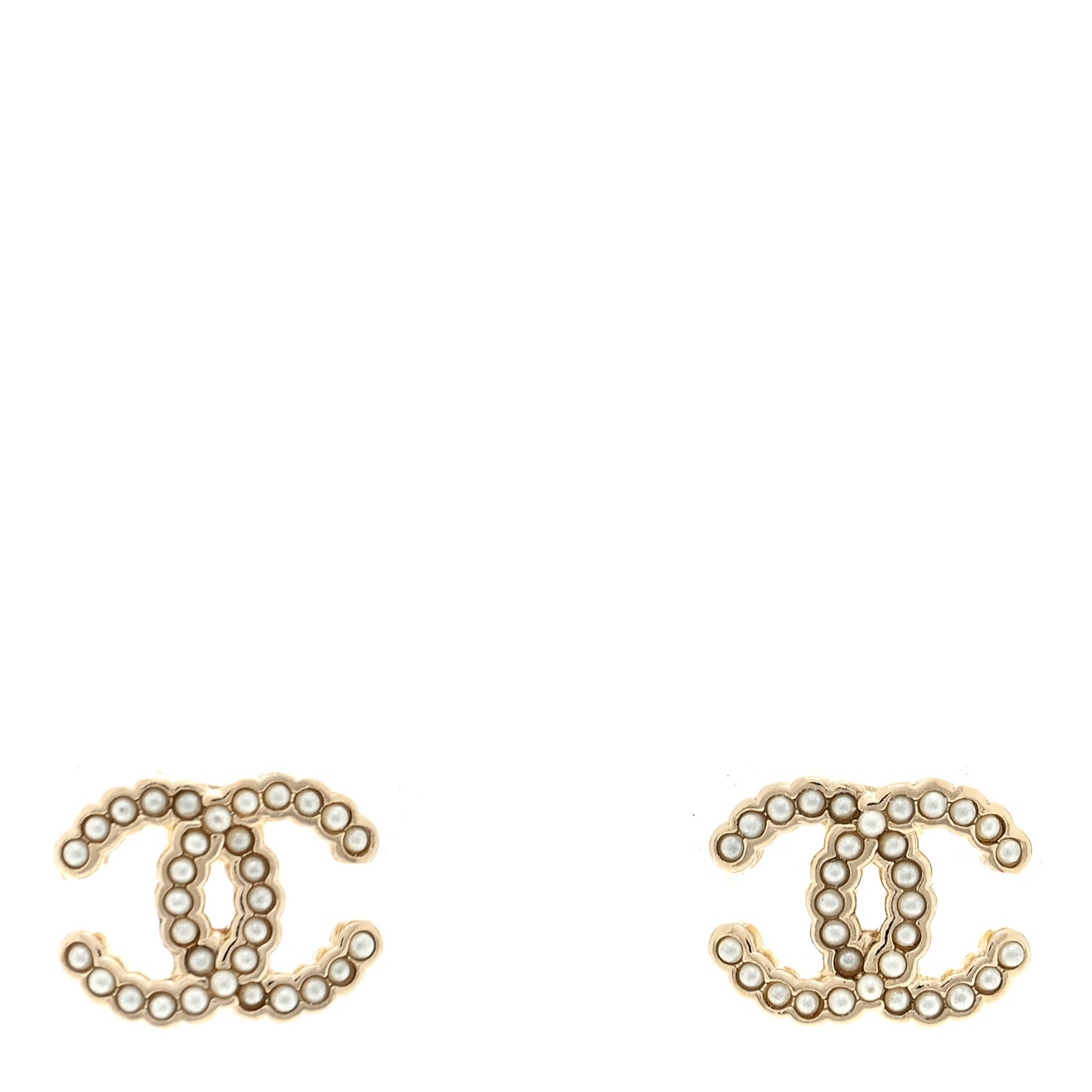 Pearl CC Earrings Gold