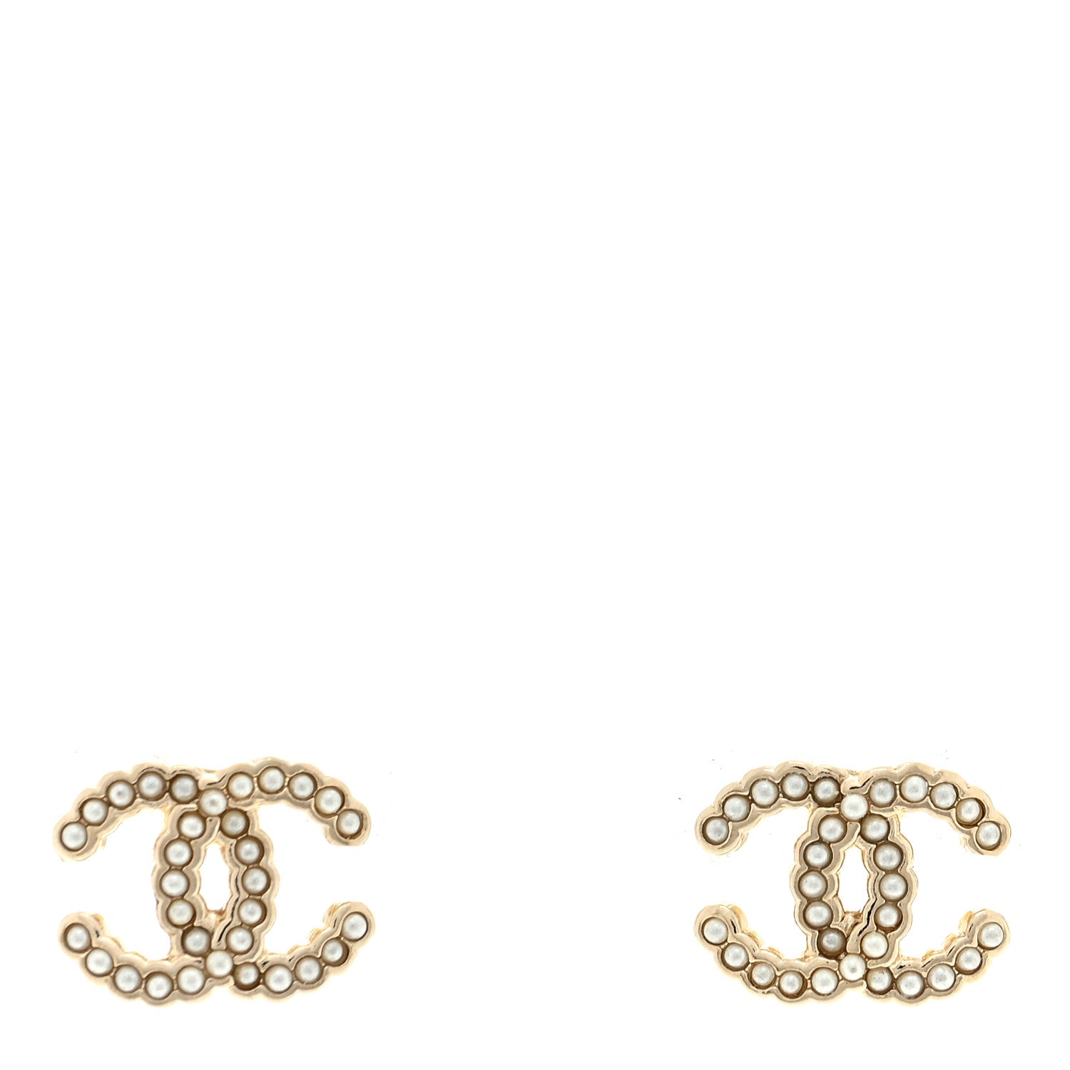 Chanel Pearl CC Earrings Gold 1 of 4