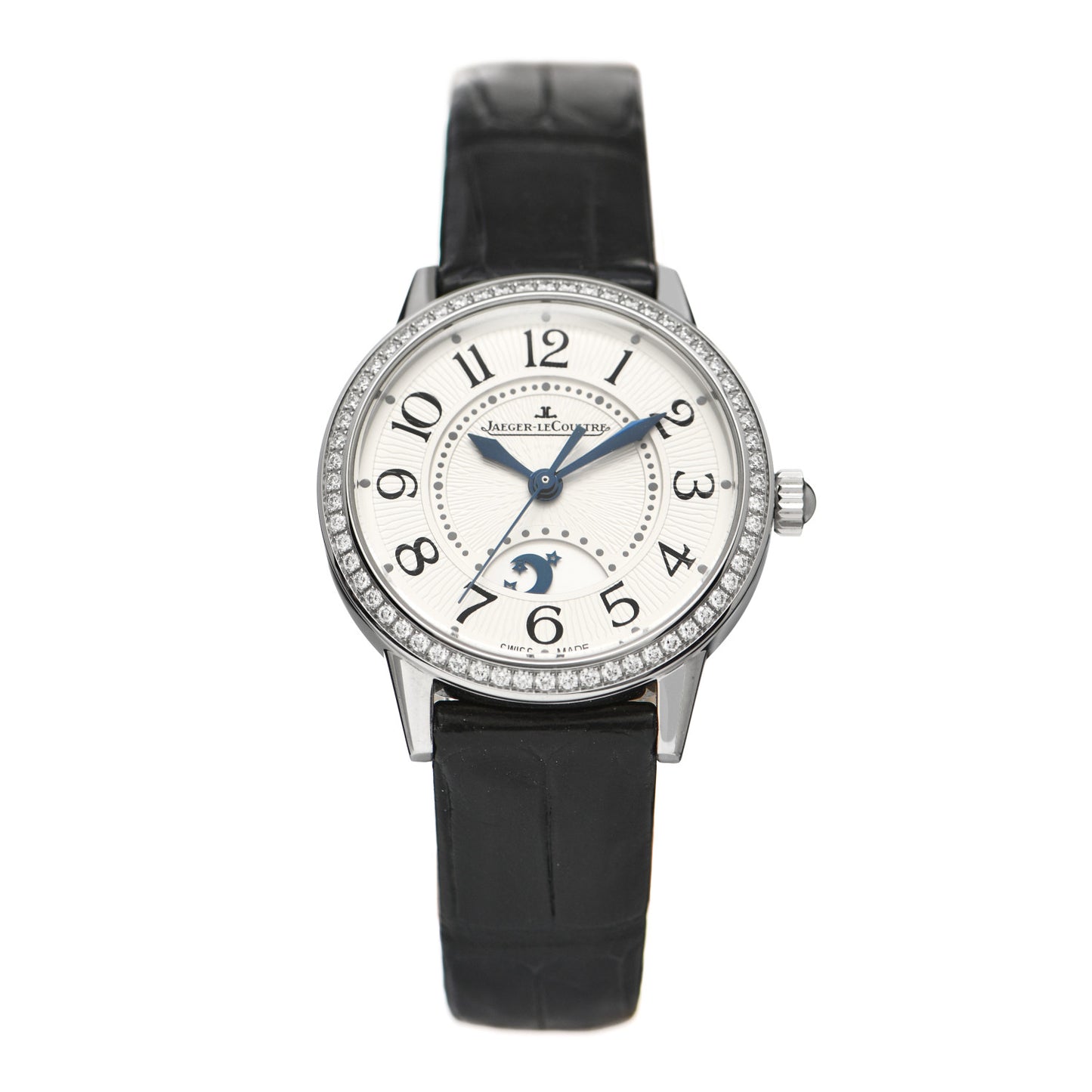 JAEGER LECOULTRE Stainless Steel Alligator Diamond Bezel 29mm Rendez-Vous Classic Day & Night Automatic Watch Q3468421