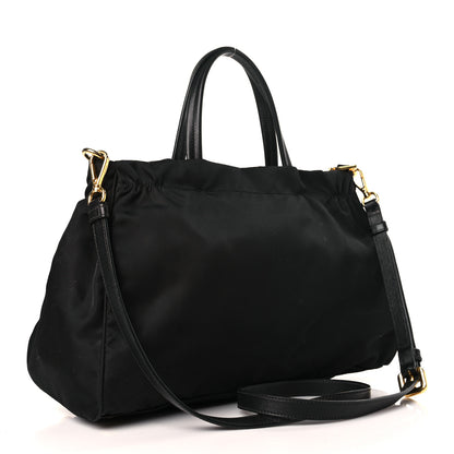Prada Tessuto Nylon Saffiano Shopping Tote Black 3 of 9