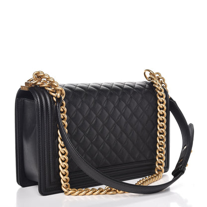Chanel Caviar Quilted New Medium Boy Flap Black 3 of 9