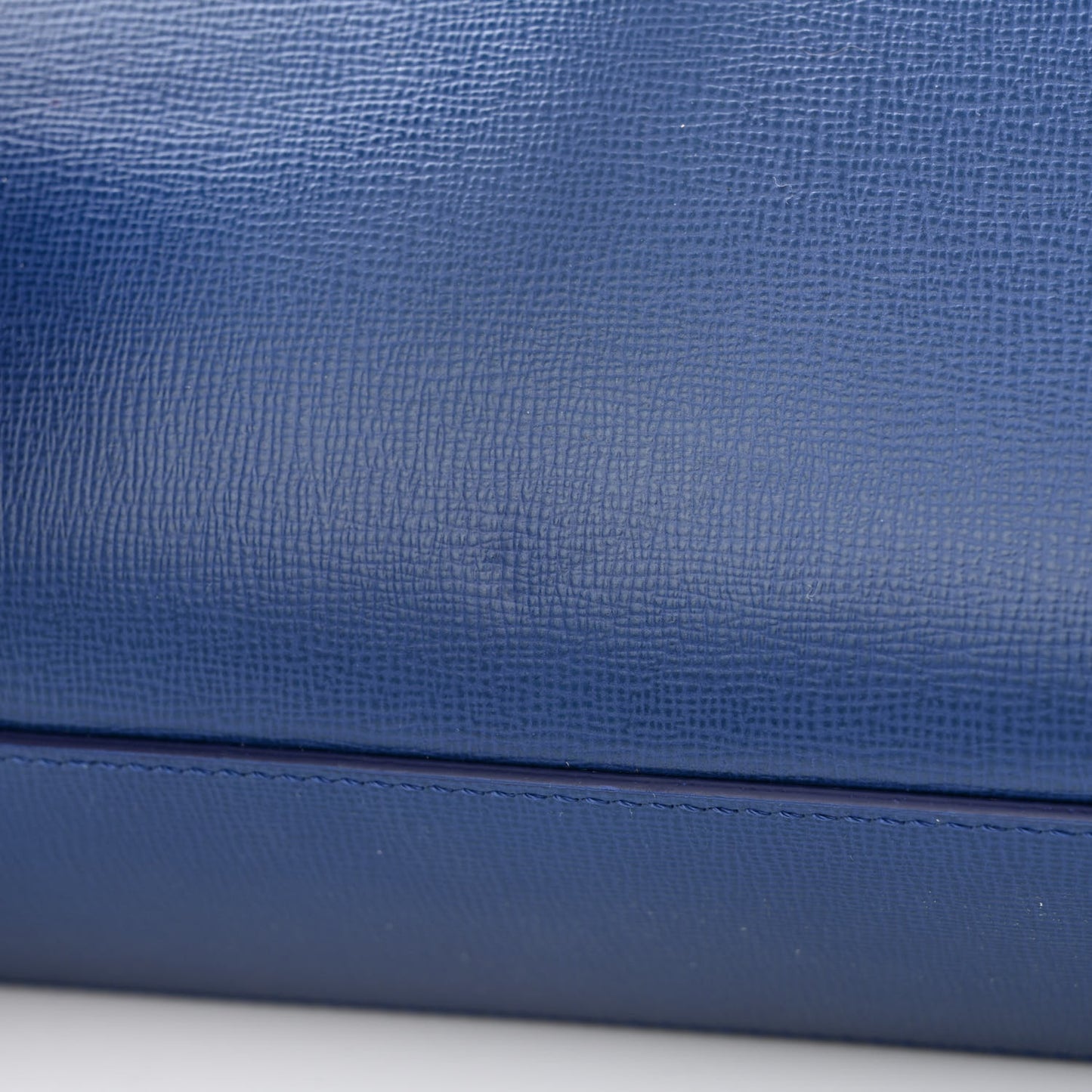 Textured Calfskin Barrow Briefcase Deep Blue