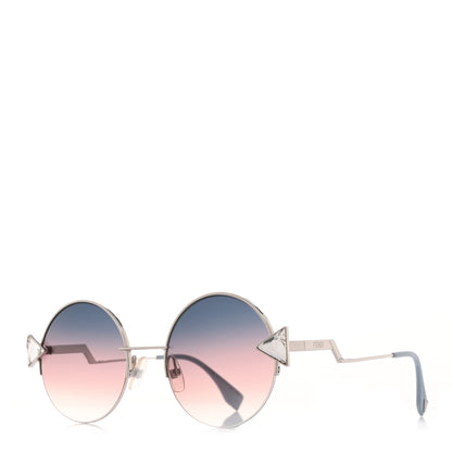 Fendi Crystal Sunglasses FF 0243/S Silver Blue 1 of 8