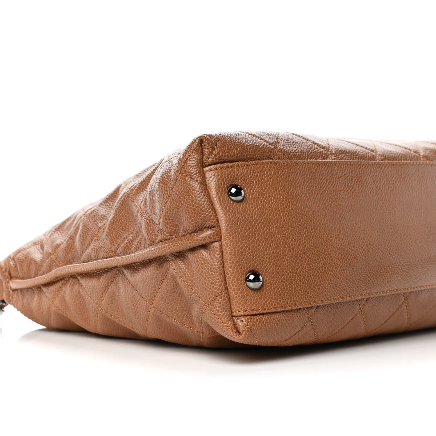 Chanel Caviar Quilted CC Hobo Bag Dark Beige 9 of 14
