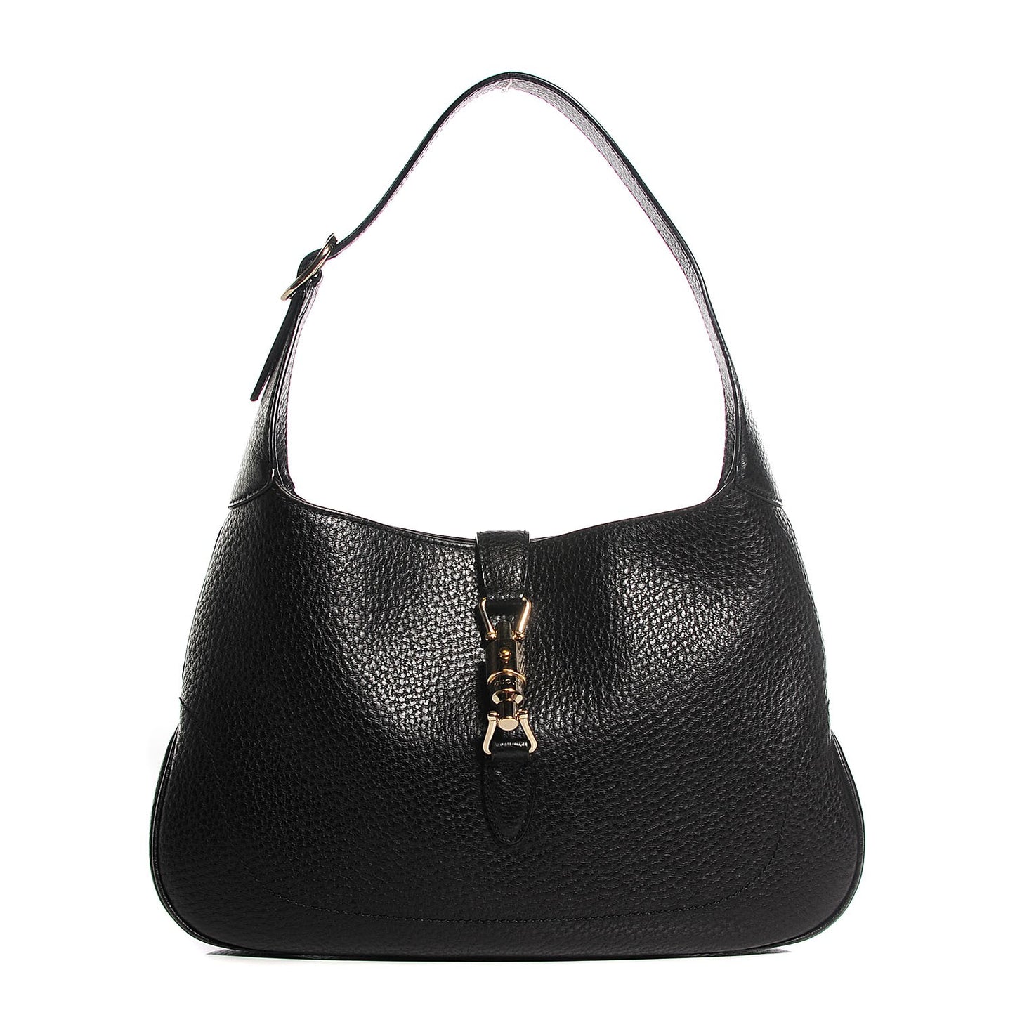 Calfskin Small Jackie O Hobo Black