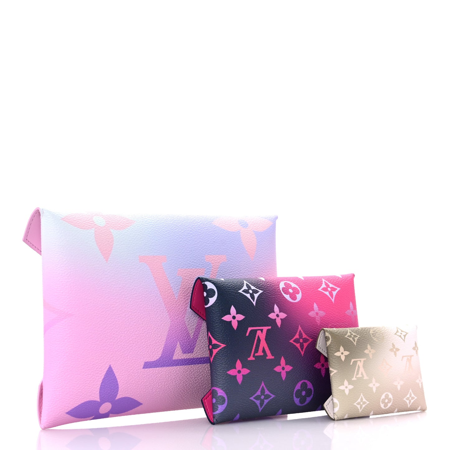 Monogram Giant Spring In The City Kirigami Pochette Set Sunrise Pastel Midnight Fuchsia Sunset Kaki
