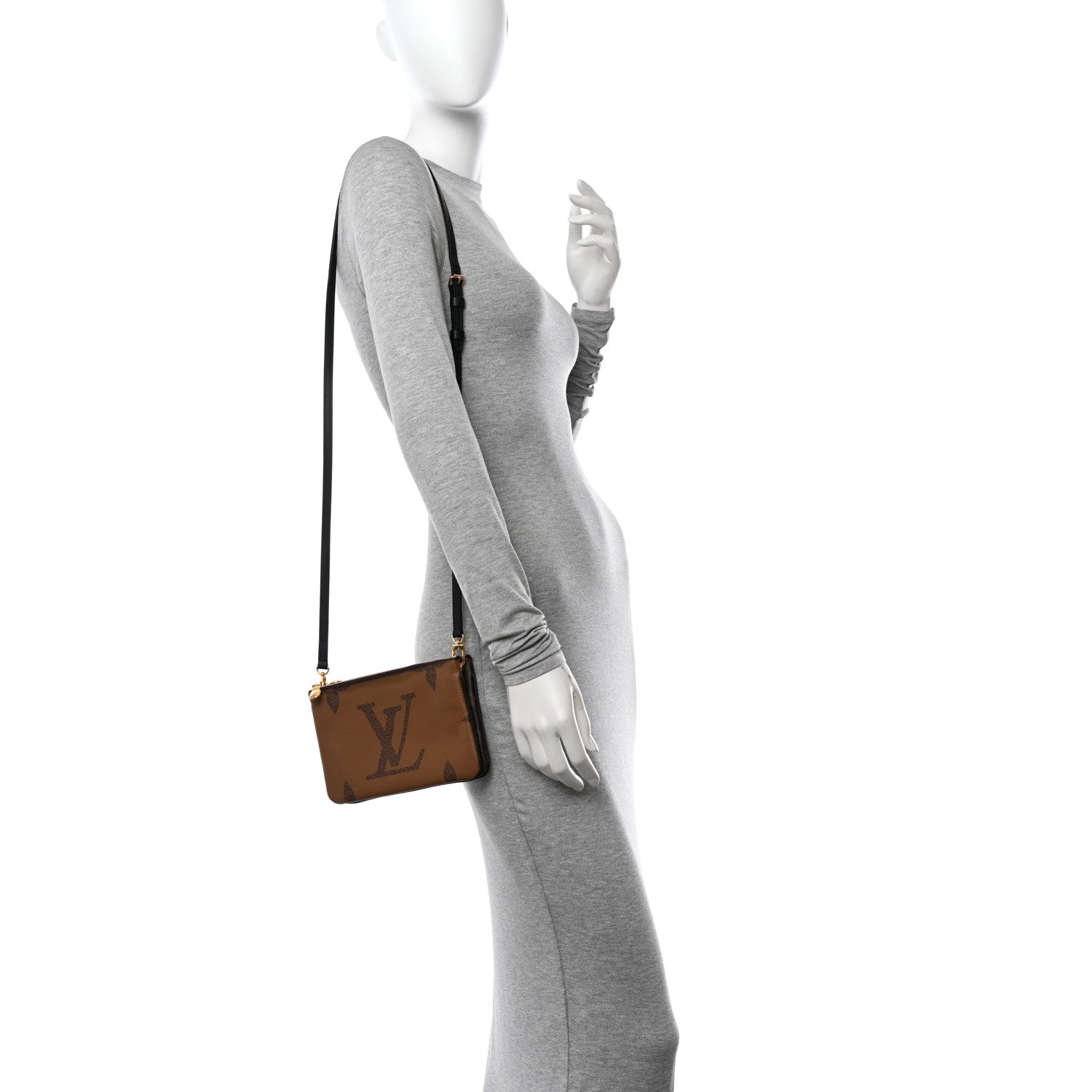 Louis Vuitton Reverse Monogram Giant Double Zip Pochette 2 of 12