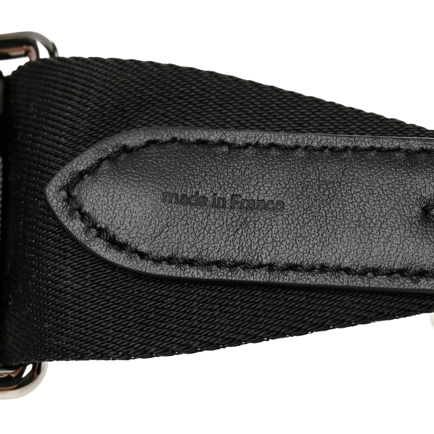 Nylon Jacquard Sporty Bandouliere Shoulder Strap Black