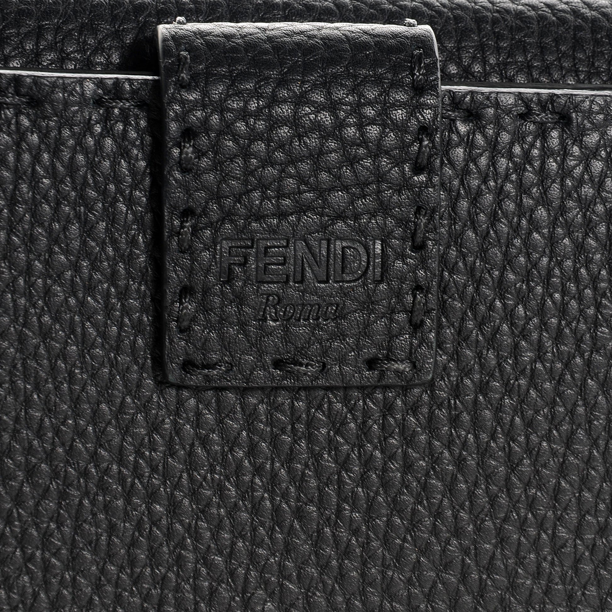 Fendi Cuoio Romano Selleria Peekaboo Continental Wallet Black 6 of 11