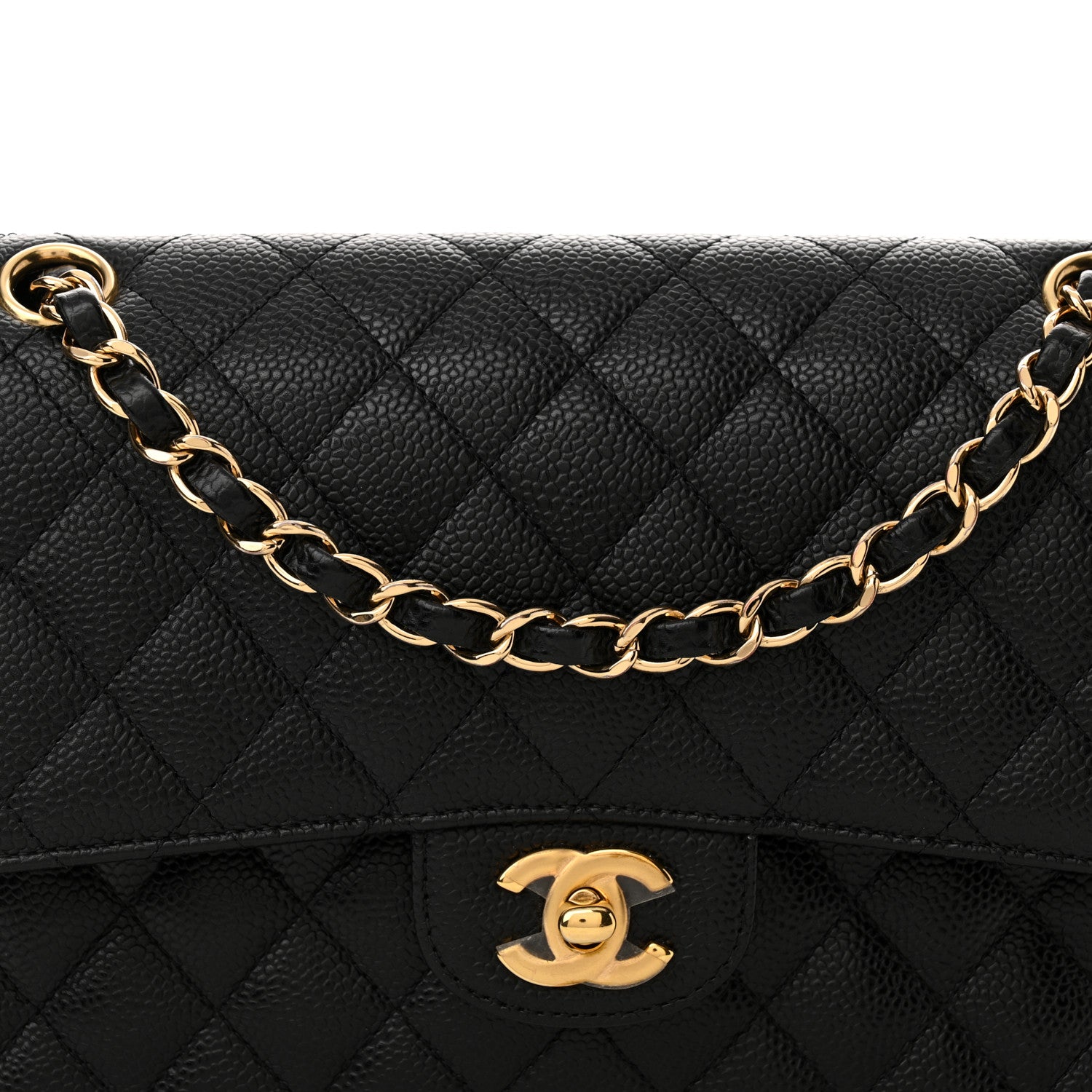 Chanel Caviar Quilted Medium Double Flap Black 8 of 12