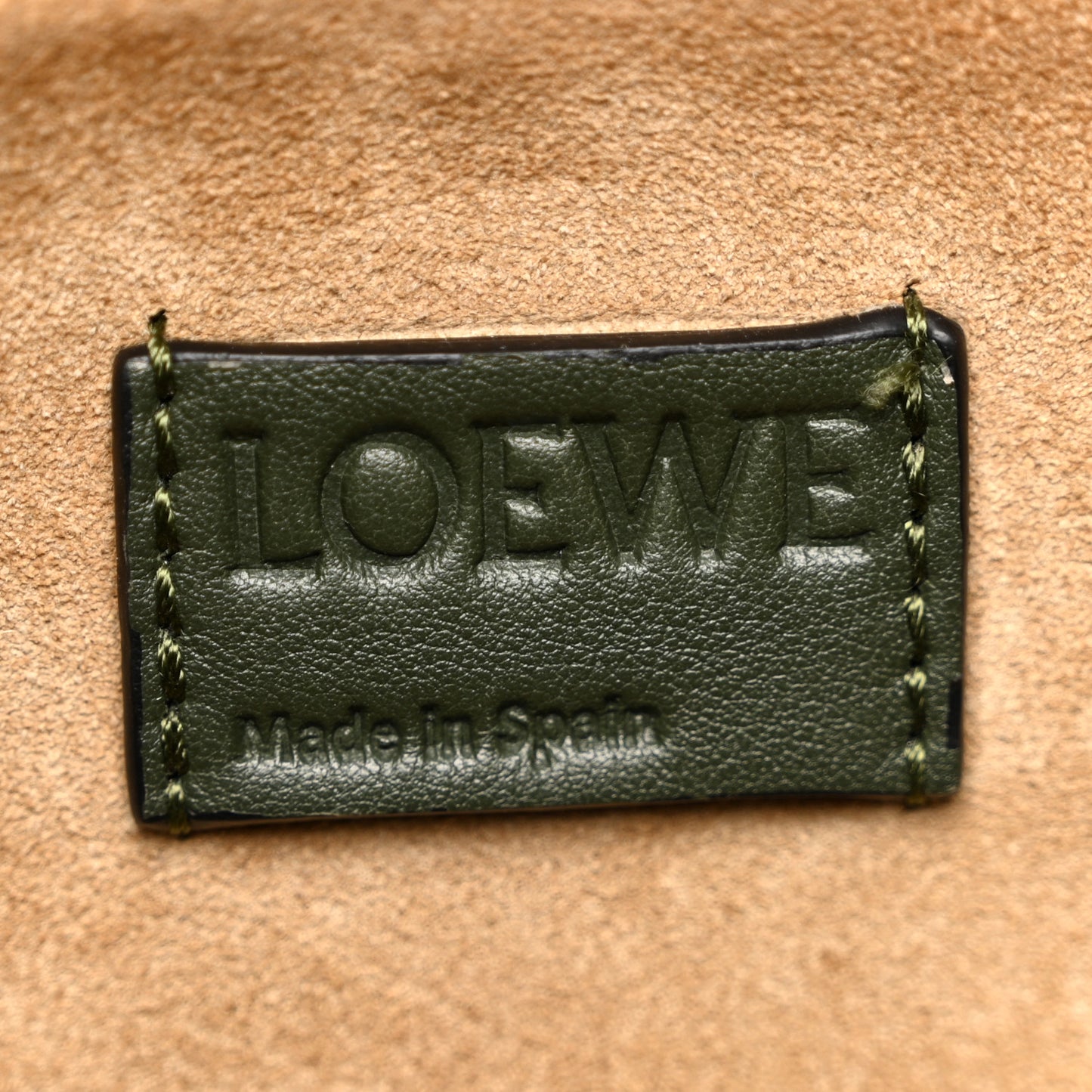 Calfskin Flamenco Knot Clutch Vintage Khaki