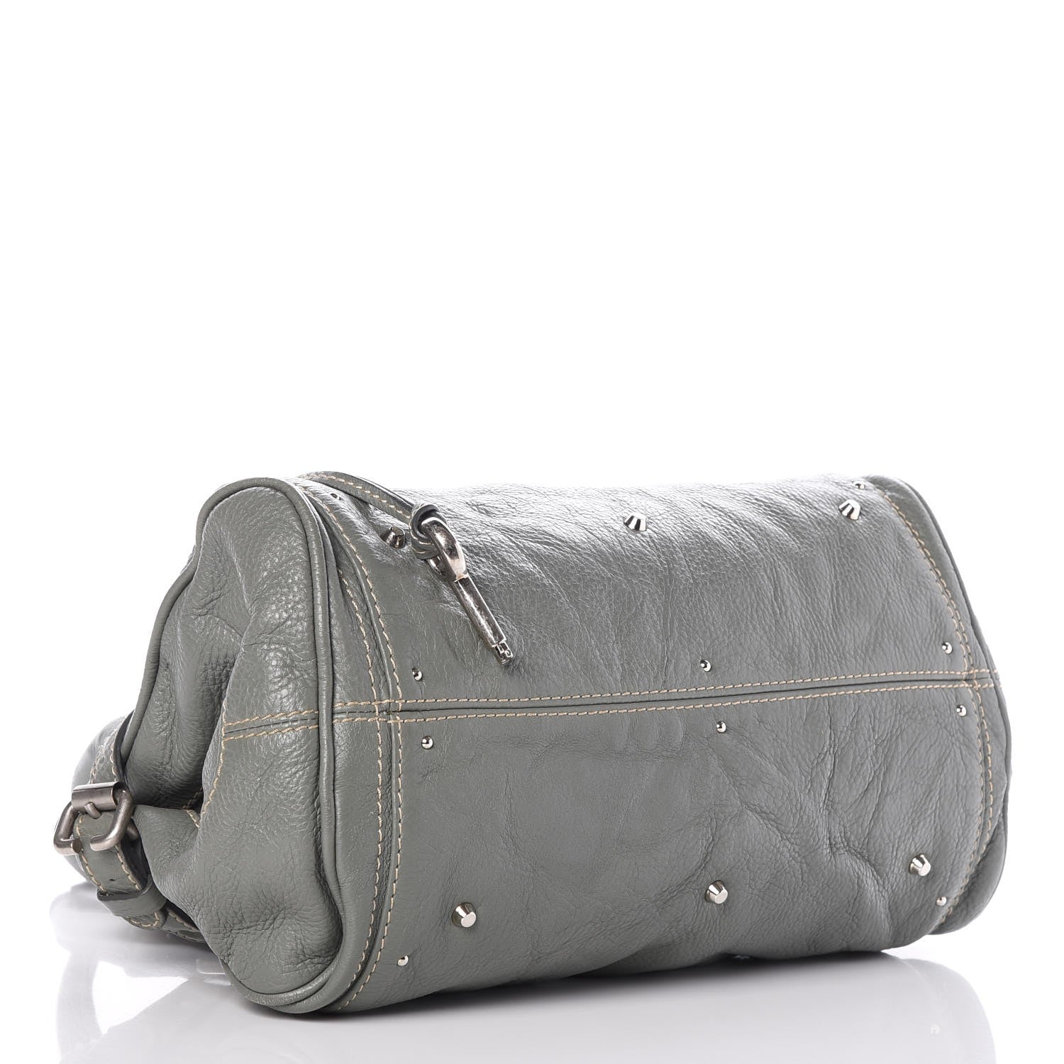 Chloe Calfskin Medium Paddington Satchel Gris Vert 4 of 14