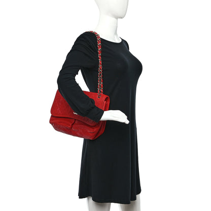 Chanel Grained Calfskin Medium Natural Beauty Flap Red 2 of 11