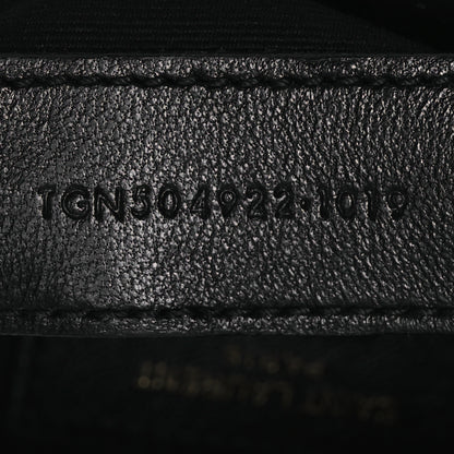 Saint Laurent Grain De Poudre Chevron Monogram Bill Pouch Black 10 of 14