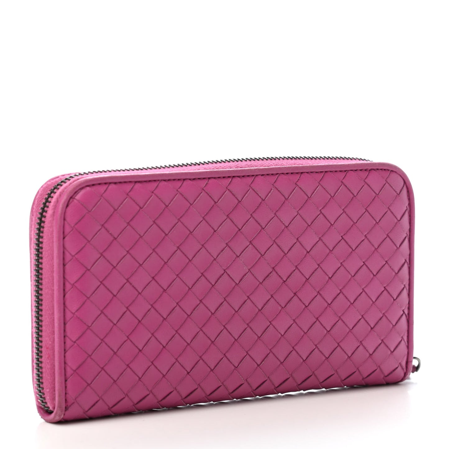 Nappa Intrecciato Zip Around Wallet Ametista