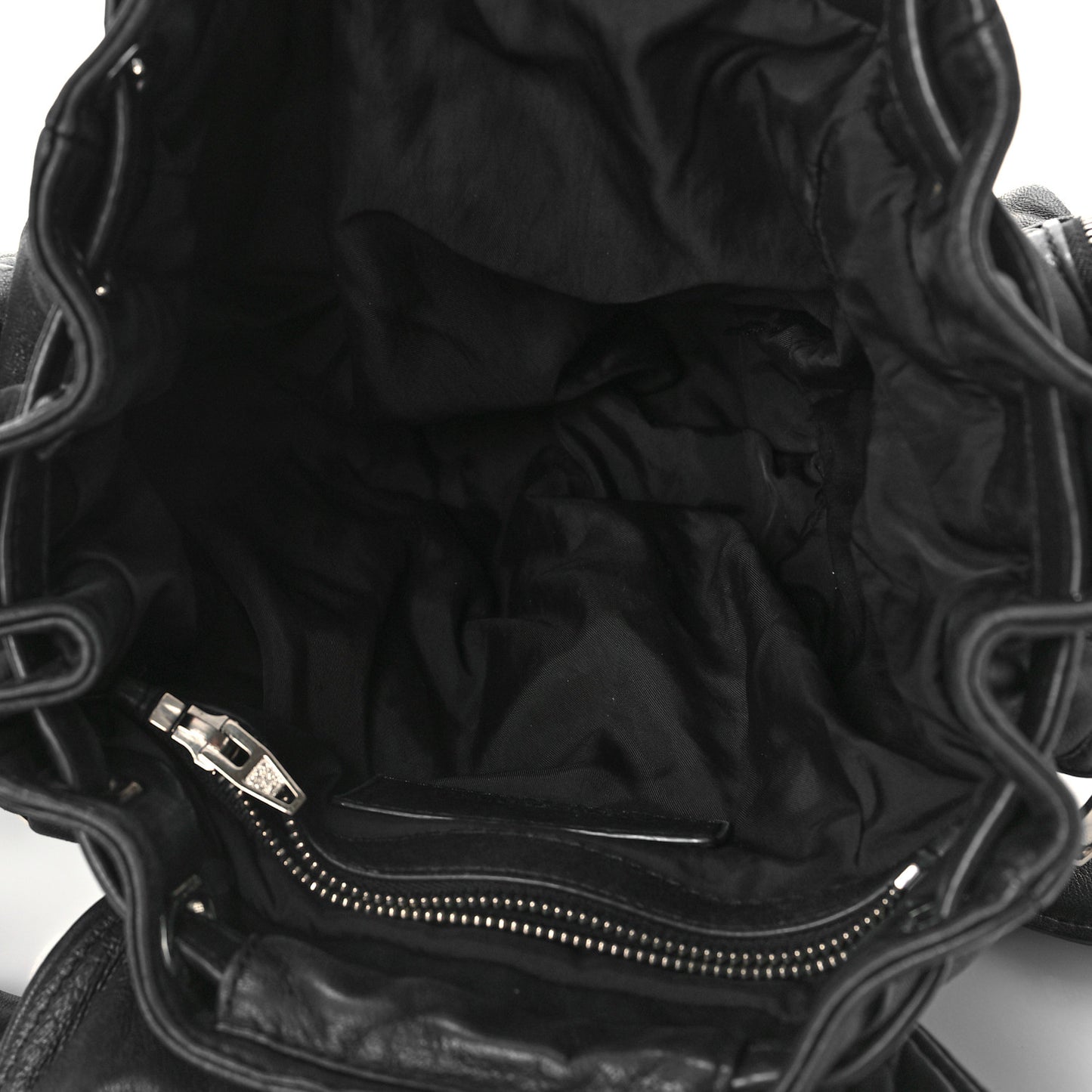 Lambskin Marti Backpack Bag Washed Black Rhodium Hardware