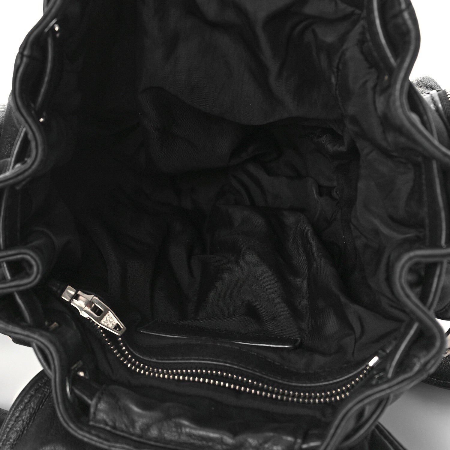 Alexander Wang Lambskin Marti Backpack Bag Washed Black Rhodium Hardware 5 of 13