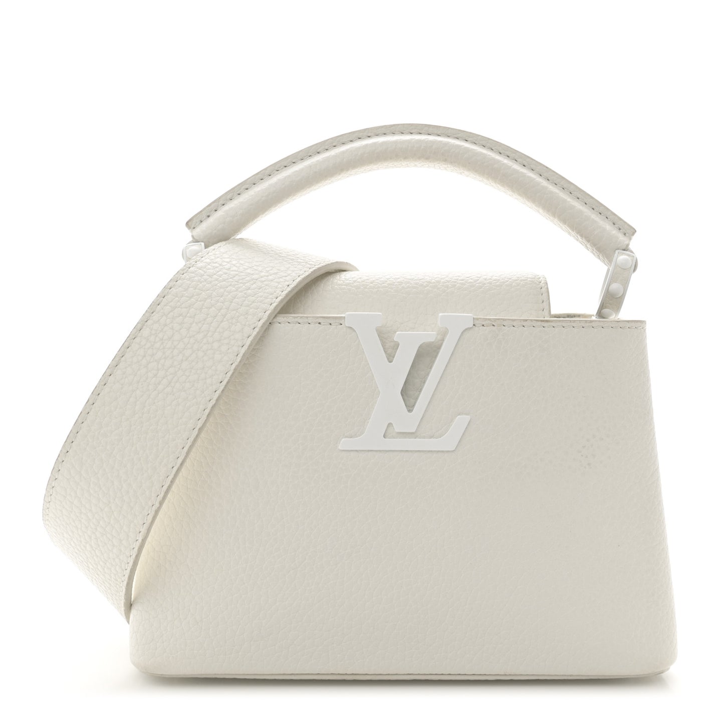 Taurillon Mini Capucines Monochrome White