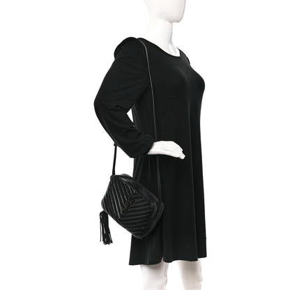 Saint Laurent Calfskin Matelasse Monogram Lou Camera Bag Black 2 of 10