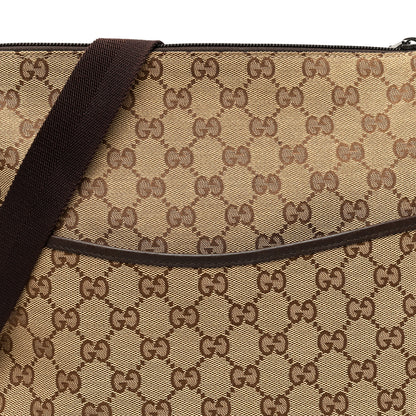 Gucci Monogram Calfskin Perforated Medium Flat Messenger Bag Dark Brown 9 of 11