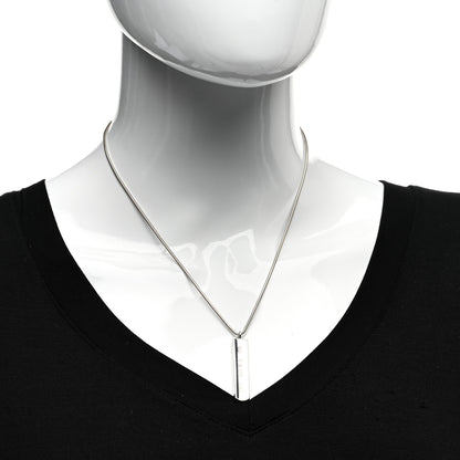 Tiffany Sterling Silver 1837 Bar Pendant Necklace 2 of 4
