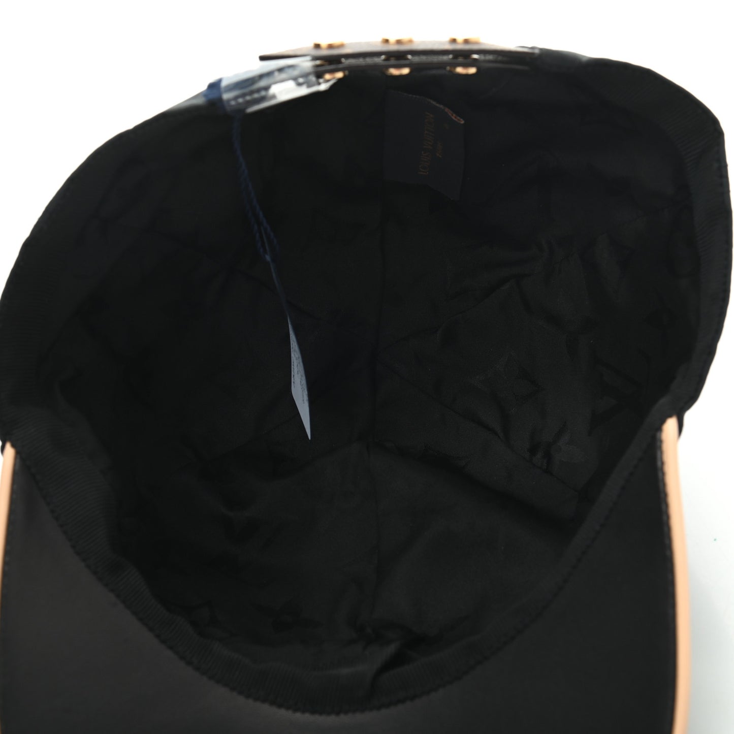 Polyester Silk Monogram LV Get Ready Cap M Black