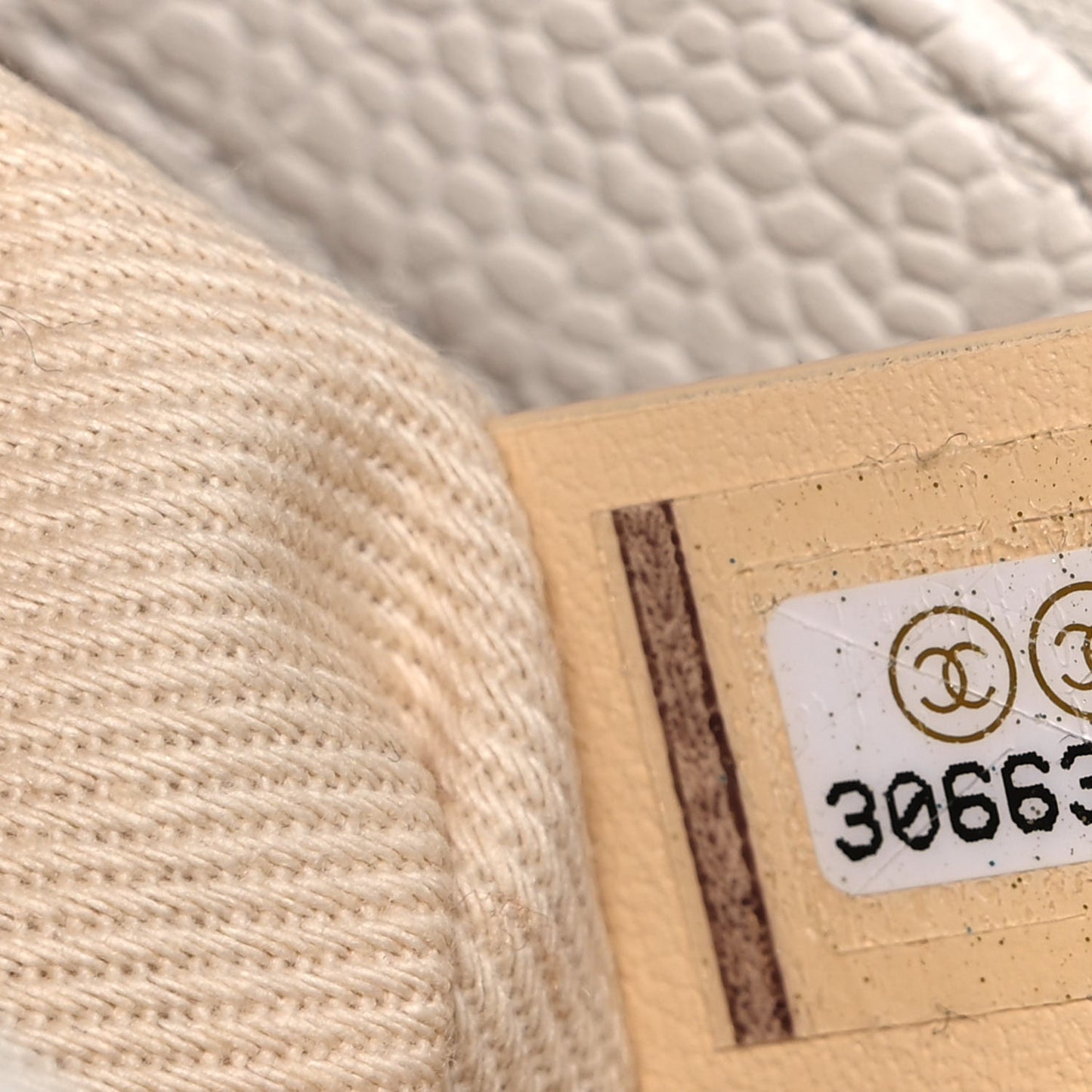 Grained Calfskin Small Stitched Flap White